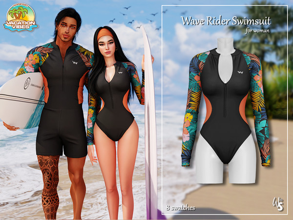 Sims 4 — VacationVibes - Wave Rider Swimsuit for woman by WisteriaSims — - FOR WOMAN - NEW MESH - TEEN TO ELDER -