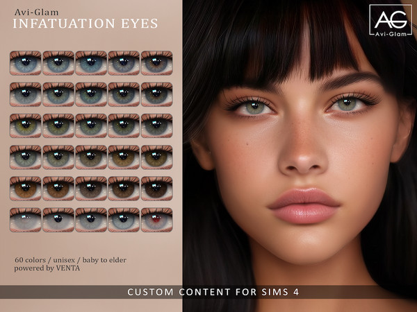 Sims 4 — Avi-Glam - Infatuation Eyes by VentaStudio — - 60 Swatches