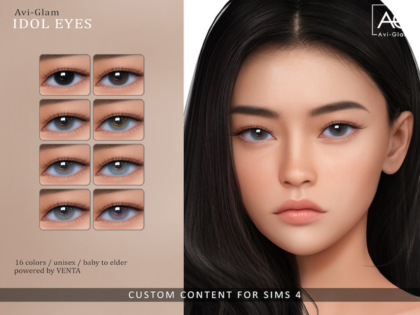 Sims 4 — Avi-Glam - Idol Eyes by VentaStudio — - 16 Swatches