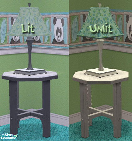 Sims 2 — VS Panda Nursery - Lamp by Vanilla Sim — Can't have a room with out a matching lamp. 40 watt bulb included for