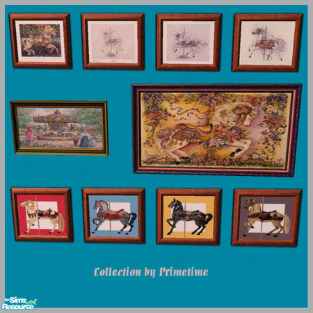 Sims 2 — Primetime's Carousel Collection by Primetime024 — This set contains 10 different Carousel prints. 