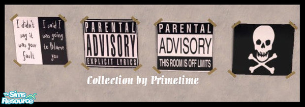 Sims 2 — PT's Inverted Vertigo Dorm Prints by Primetime024 — This is a set of 4 Black and White prints that I did on the