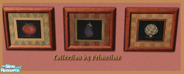Sims 2 — Primetime's Veggie Prints by Primetime024 — This set includes 3 Vegetable prints. They all can be found under