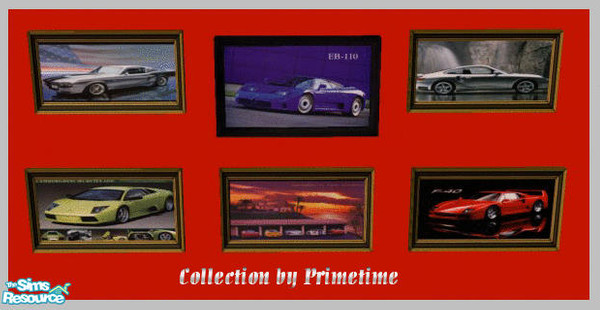 Sims 2 — Primetime's Fast Car Collection by Primetime024 — This set features 6 beautiful prints of Fast Cars.