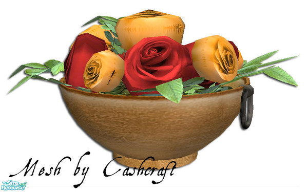Sims 2 — Dancing Dragons Roses by dancingaphrodite — This is just a simple recolor of Cashcraft's Roses in a Bowl.