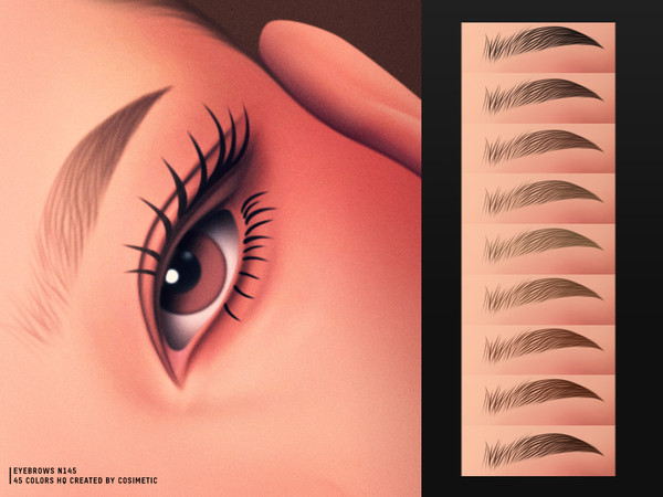 Sims 4 — Eyebrows N145 by cosimetic — - Female