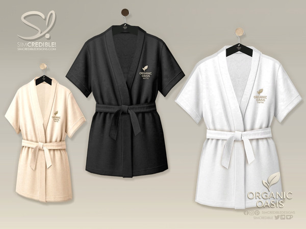 Sims 4 — Organic Oasis Hotel Suite - Wall Robe by SIMcredible! — Now, it's the most relaxing time of the day forgetting
