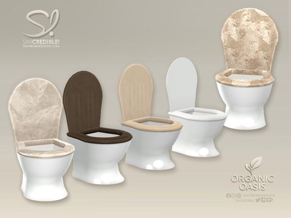 Sims 4 — Organic Oasis Hotel Suite - Toilet by SIMcredible! — Now, it's the most relaxing time of the day forgetting