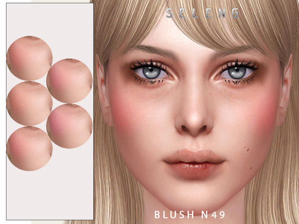 Sims 4 — Blush N49 by Seleng — The blush has 6 colours and HQ compatible. Allowed for teen, young adult, adult and elder