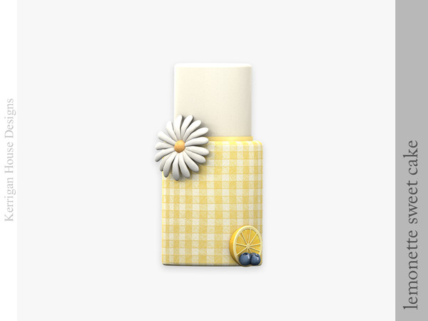 Sims 4 — Lemonette Sweet Cake by kerriganhouse — Clutter for a lemonade stand so you can decorate with sweet summer