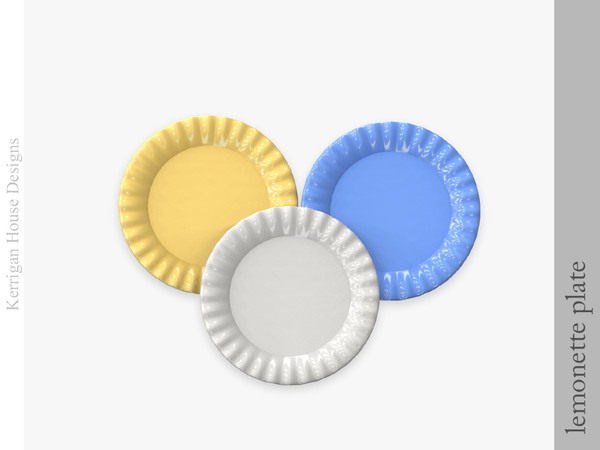 Sims 4 — Lemonette Ceramic Plate by kerriganhouse — Additional accessories and decor for a lemonade stand.