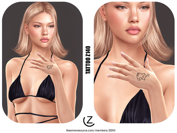 Sims 4 — TATTOO Z140 by ZENX — All Age