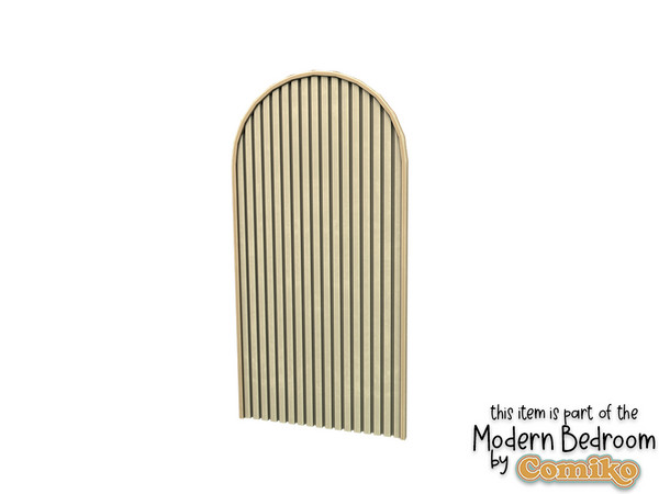 Sims 4 — Comiko Modern Bedroom Wall Panel Small by Comiko — Part 1 - Modern Bedroom Set is base game compatible and