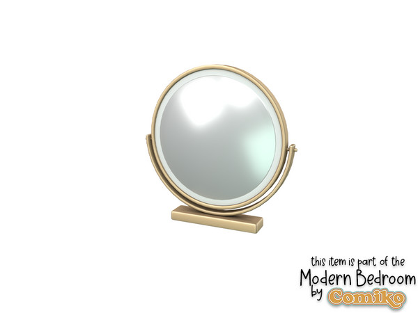 Sims 4 — Comiko Modern Bedroom Mirror by Comiko — Part 3 - Modern Bedroom Set is base game compatible and consist of 7