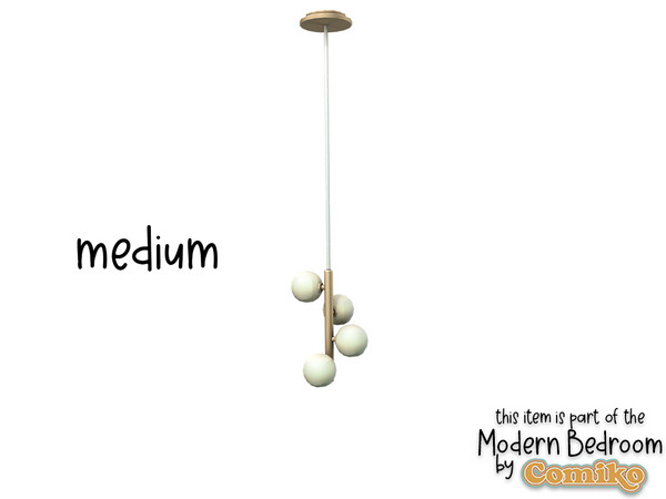 Sims 4 — Comiko Modern Bedroom Side Light (medium) by Comiko — Part 3 - Modern Bedroom Set is base game compatible and