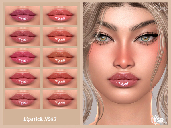 Sims 4 — Lipstick N245 by Layla — Previews were made using HQ Mod