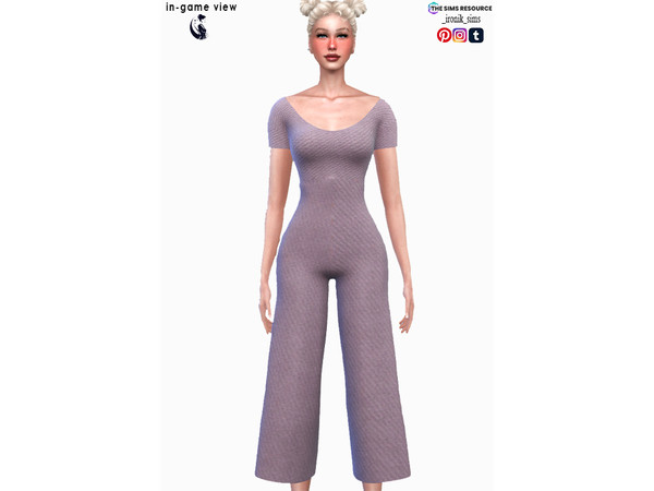 Sims 4 — Yvonne Jumpsuit by _ironik_ — -5 Colors