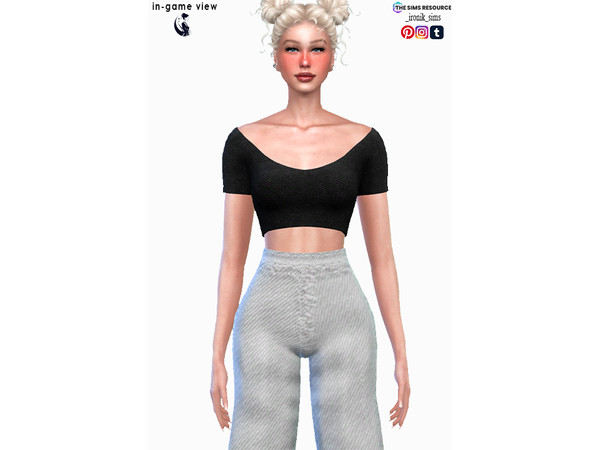 Sims 4 — Wendy Set - Top by _ironik_ — -5 Colors