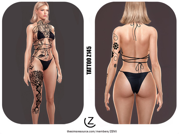Sims 4 — TATTOO Z145 by ZENX — All Age