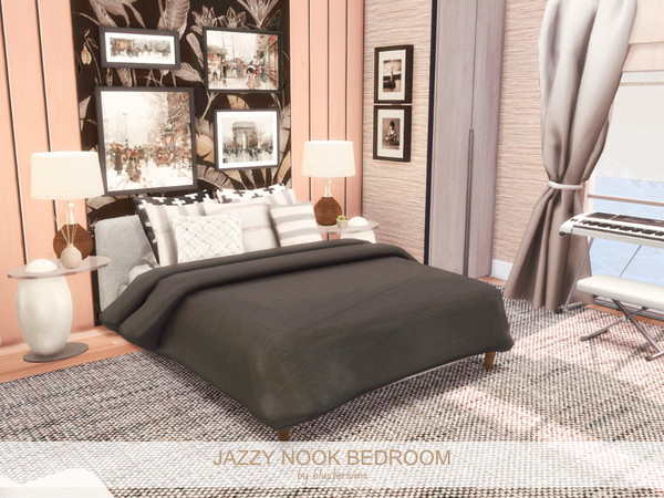 Sims 4 — Jazzy Nook Bedroom by BlusterSims — Size: 6x6