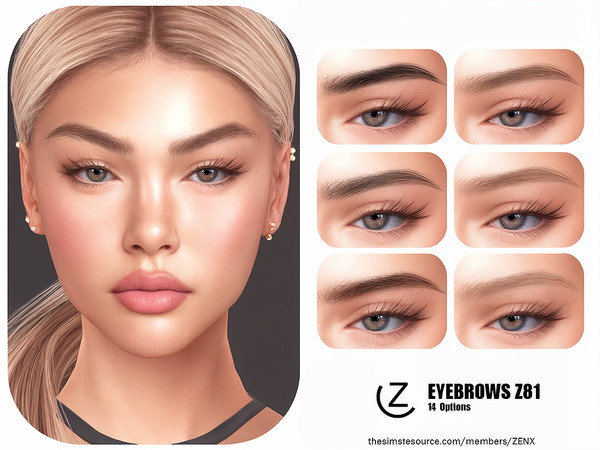 Sims 4 — EYEBROWS Z81 by ZENX — All Age