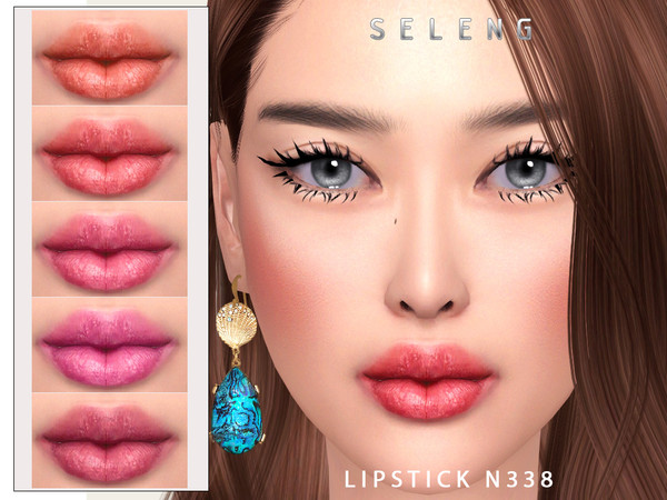 Sims 4 — Lipstick N338 by Seleng — The lipstick has 15 colours and HQ compatible. Allowed for teen, young adult, adult