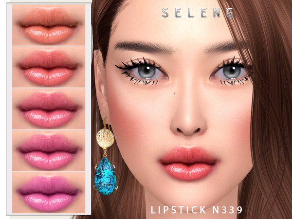 Sims 4 — Lipstick N339 by Seleng — The lipstick has 15 colours and HQ compatible. Allowed for teen, young adult, adult