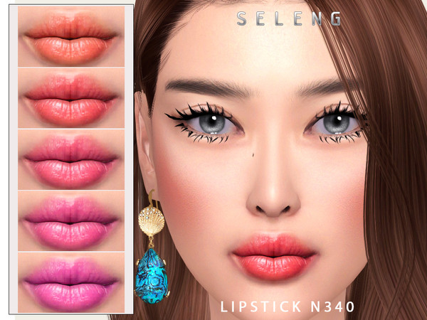 Sims 4 — Lipstick N340 by Seleng — The lipstick has 15 colours and HQ compatible. Allowed for teen, young adult, adult