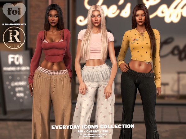 Sims 4 — FOI - Emi Top by VentaStudio — - 5 Swatches (27 Swatches on Patreon)