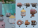 Sims 4 — Cute Mugs by siomisvault — And following the cute food set I decided to make cute mugs too! I hope you like them