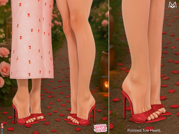 Sims 4 — Pointed Toe Heels S623 by Mermalade — New Mesh