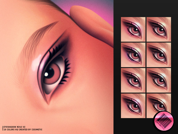 Sims 4 — Glossy Basic Eyeshadow  342 V2 by cosimetic — - Female
