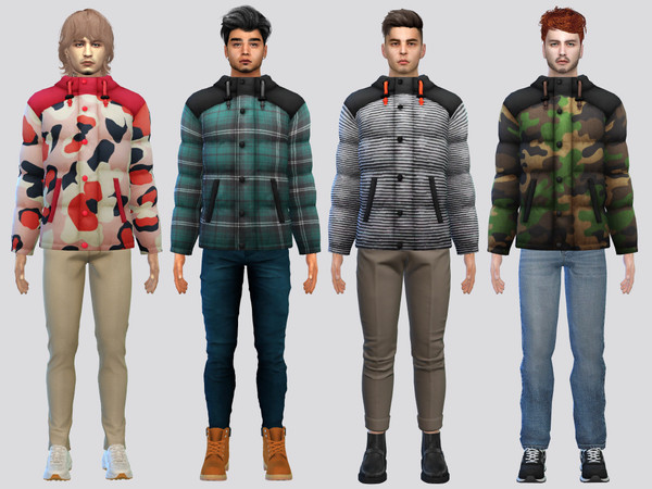 Sims 4 — Patterned Windbreaker by McLayneSims — TSR EXCLUSIVE