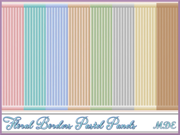 Sims 4 — MDE-Plain Pastel Panels by MDE — Add another dimension to your interior with the range of decorative flower