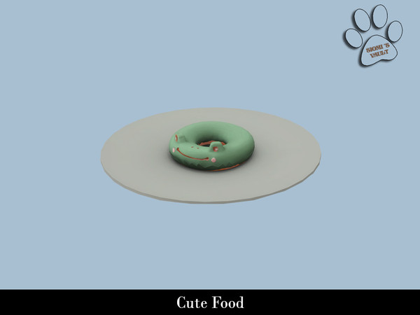 Sims 4 — Cute Food - Donut #02 by siomisvault — My inner kawaii girl is fighting the Wednesday in me haha. I hope you