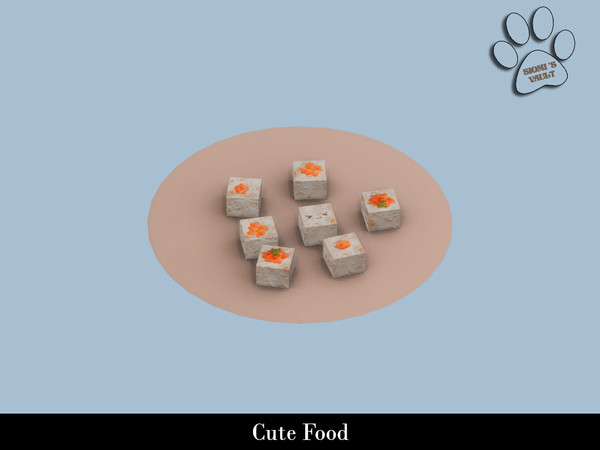 Sims 4 — Cute Food - Sushi by siomisvault — My inner kawaii girl is fighting the Wednesday in me haha. I hope you like