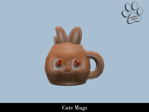 Sims 4 — Cute Mugs - Bunny by siomisvault — And following the cute food set I decided to make cute mugs too! I hope you