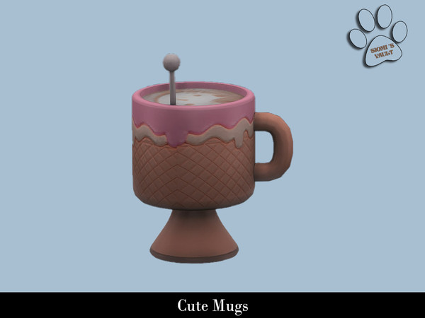Sims 4 — Cute Mugs - The mug by siomisvault — And following the cute food set I decided to make cute mugs too! I hope you