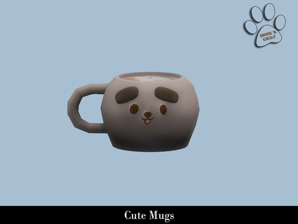 Sims 4 — Cute Mugs -Dog by siomisvault — And following the cute food set I decided to make cute mugs too! I hope you like