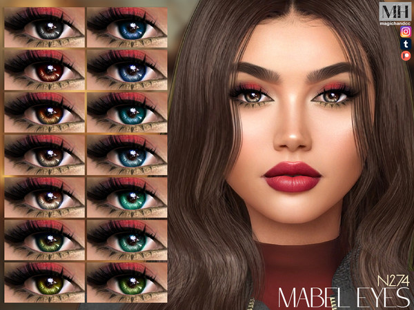 Sims 4 — Mabel Eyes N274 by MagicHand — Striking eyes for males and females in 16 colors - HQ Compatible.