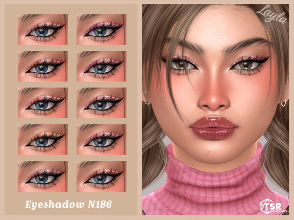 Sims 4 — Eyeshadow N186 by Layla — Previews were made using HQ Mod