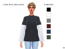 Sims 4 — T-shirt With Long Sleeve by ziaraallman — A maxis match T-shirt with long sleeves