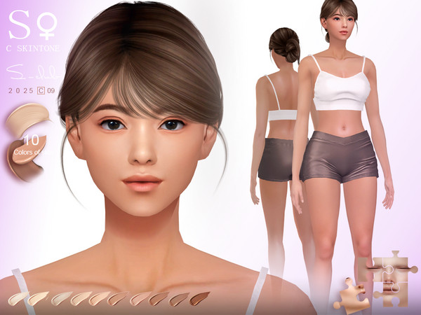 Sims 4 — S-CLUB_0925_ natural female skin by S-Club — natural skin hope you like, thank you.