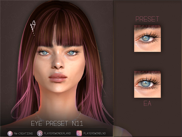 Sims 4 — Eye Preset N11 by PlayersWonderland — New morphed eye preset for male and female Sims and suitable for