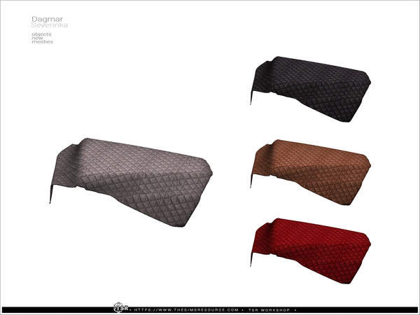 Sims 4 — Dagmar - bed blanket by Severinka_ — A set of furniture and decor for the design of the bedroom. 8 items - bed,