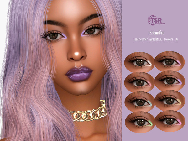 Sims 4 — IMF Inner Corner Highlight N.15 by IzzieMcFire — Inner Corner Highlight N.15 contains 8 colors in hq texture.