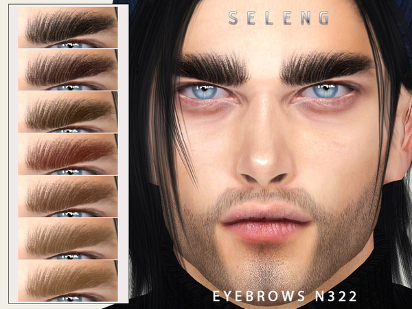 Sims 4 — Eyebrows N322 by Seleng — The eyebrows has 21 colours and HQ compatible. Allowed for teen, young adult, adult