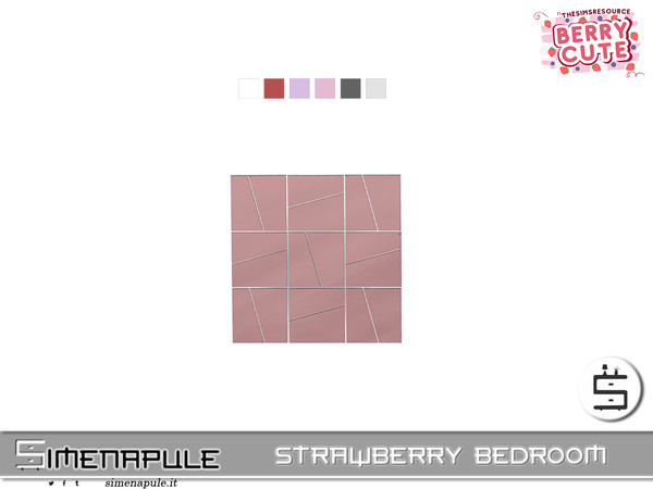 Sims 4 — [SeN4] Strawberry Bedroom - Mirror by Simenapule — Strawberry BedroomStrawberry BedroomStrawberry