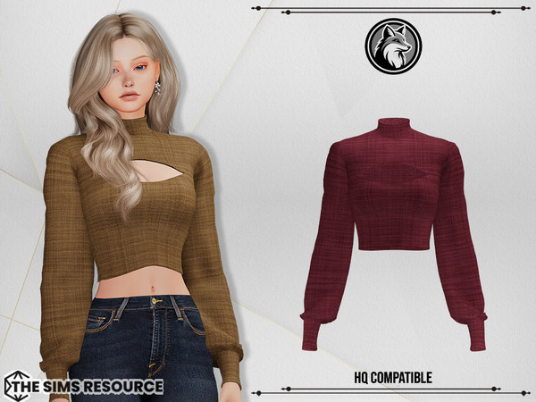 Sims 4 — Talia Top by ForLima — 4 Colors