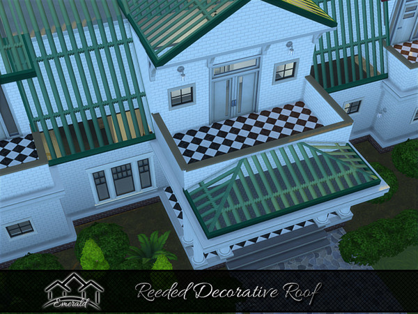Sims 4 — Reeded Decorative Roof6 by Emerald — Reeded Decorative Roof is the perfect dynamic glass to really enhance your